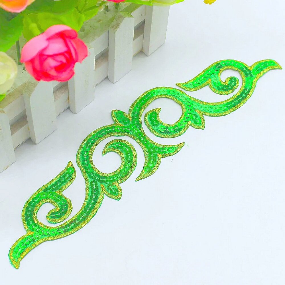 [NEW] Reflective Sequin Patch Fabric IRON ON Badge Clothing Adhesive Sequin Scal